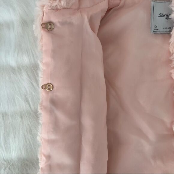 Mayoral NWT Pink Faux Fur Sleeveless Vest (6) - Picture 3 of 9